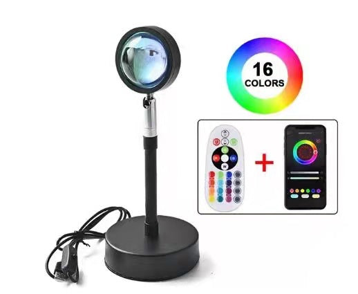APP Sunset Light Sunset Light Net Red Projection Fill Light Remote Control RGB Sunset Light Live Floor Lamp Dawn Atmosphere Light
